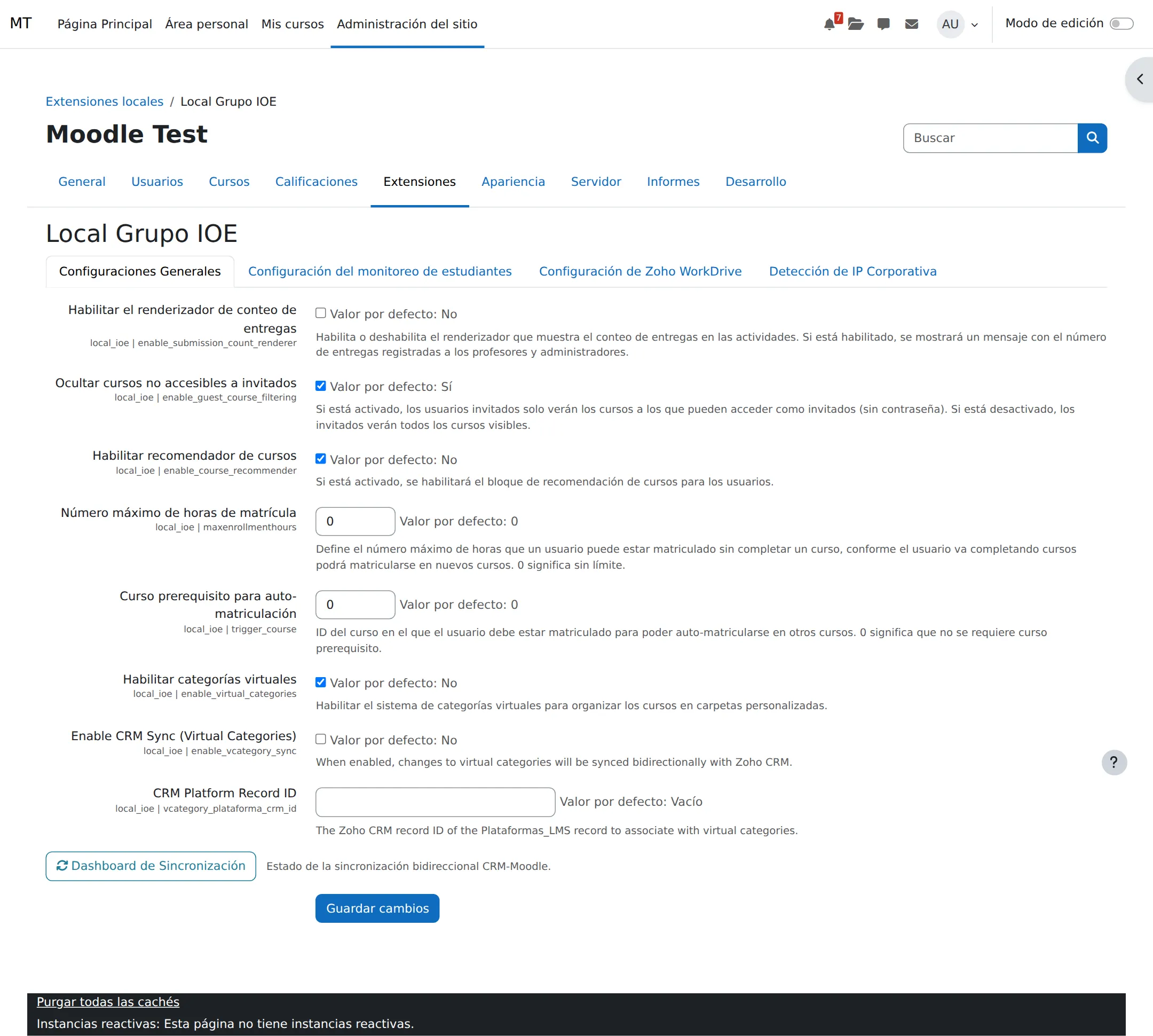 Integración Moodle ↔ Zoho CRM para Grupo IOE