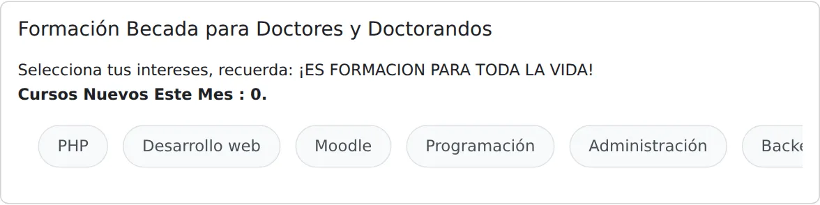 Recomendador de cursos para Moodle
